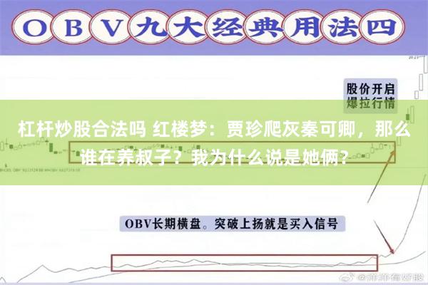 杠杆炒股合法吗 红楼梦：贾珍爬灰秦可卿，那么谁在养叔子？我为什么说是她俩？