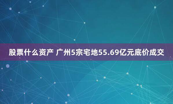股票什么资产 广州5宗宅地55.69亿元底价成交